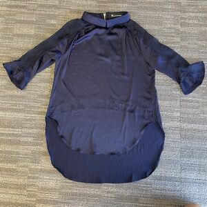 Women’s Navy Blue Skybutterfly Blouse Size Large 3/4 Sleeve